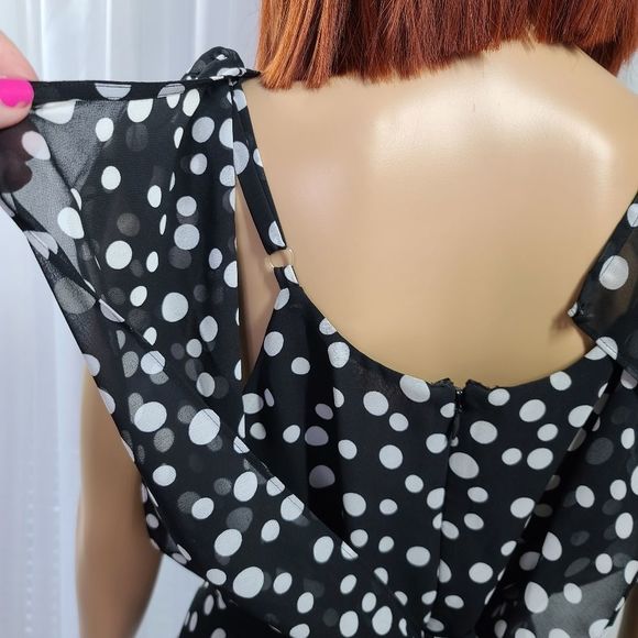 Chico's Flowy Garden Party Dress Size 6 - Picture 8 of 15